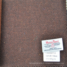 Tissu tweed marron Harris pour chaussures et bagages